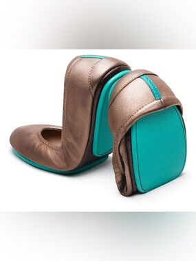 Tieks Women’s Metallic Bronze Italian Leather Ballet Flats Size 7